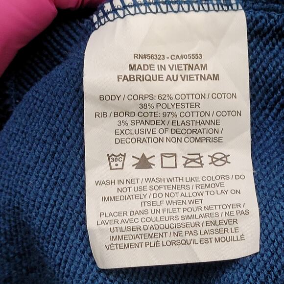 NIKE Cropped Sweatshirt Womens Large 20x17 Blue Dri-Fit - Picture 8 of 13